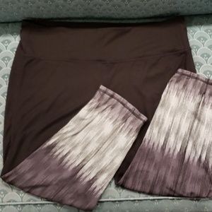 Athleta Black & Grey Active Capri